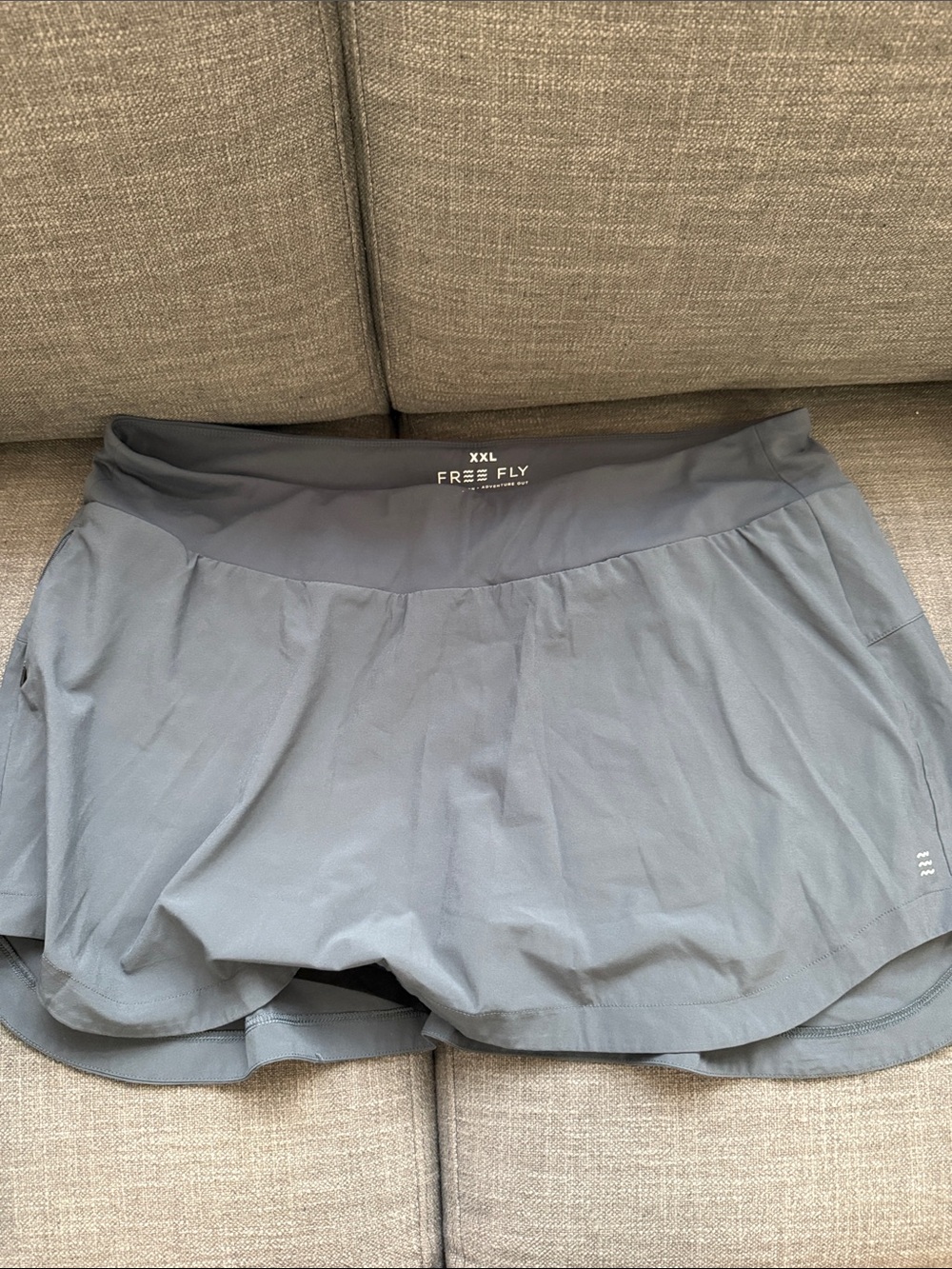 Free Fly Apparel Women's Charcoal Gray Athletic Skort